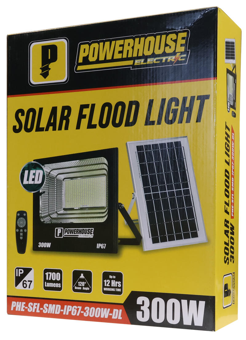 Load image into Gallery viewer, POWERHOUSE ELECTRIC SOLAR FLOOD LIGHT IP67 (SMD) PHE-SFL-SMD-IP67-300W-DL
