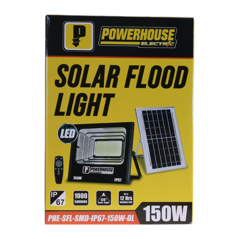 Load image into Gallery viewer, POWERHOUSE ELECTRIC SOLAR FLOOD LIGHT IP67 (SMD) PHE-SFL-SMD-IP67-150W-DL
