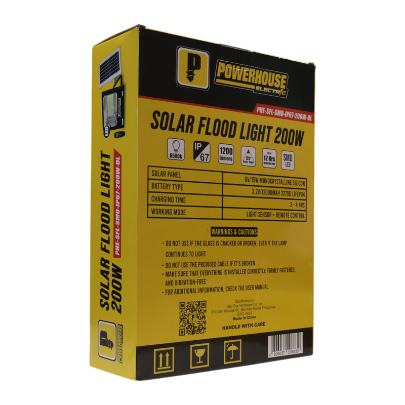 Load image into Gallery viewer, SOLAR FLOOD LIGHT IP67 SMD PHE-SFL-IP67-200W-DL
