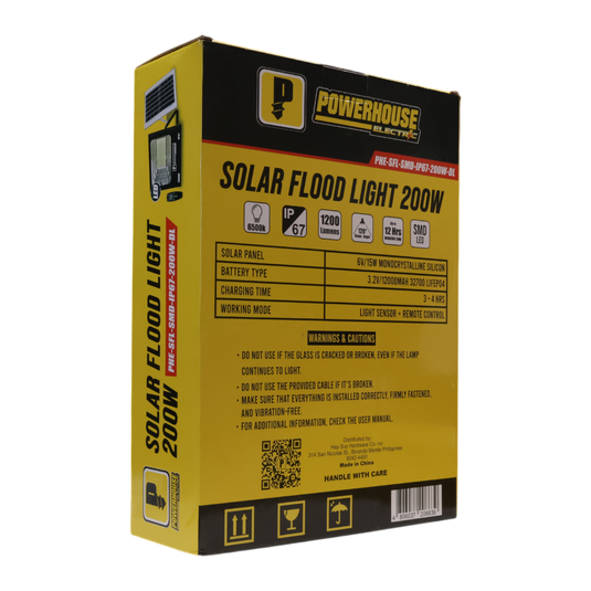 SOLAR FLOOD LIGHT IP67 SMD PHE-SFL-IP67-200W-DL