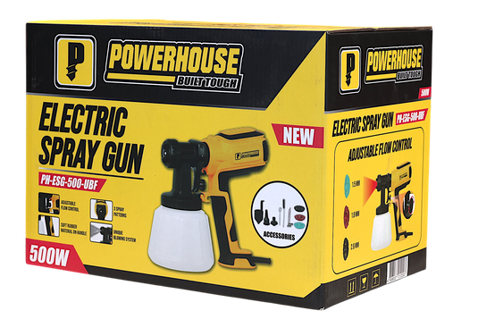 Electric Spray Gun w/ Unique Blow Function 500W w/ Complete Accessories