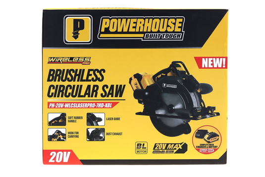 BRUSHLESS CIRCULAR SAW - PH-20V-WLCSLASERPRO-7HD-XBL