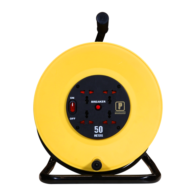 HEAVY DUTY EXTENSION WHEEL 50 METERS 4 GANG UNIVERSAL OUTLET (PHEC700U-50M)