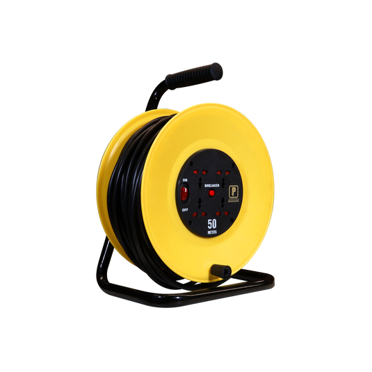 HEAVY DUTY EXTENSION WHEEL 50 METERS 4 GANG UNIVERSAL OUTLET (PHEC700U-50M)