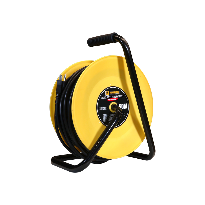 Load image into Gallery viewer, HEAVY DUTY EXTENSION WHEEL 50 METERS 4 GANG UNIVERSAL OUTLET (PHEC700U-50M)
