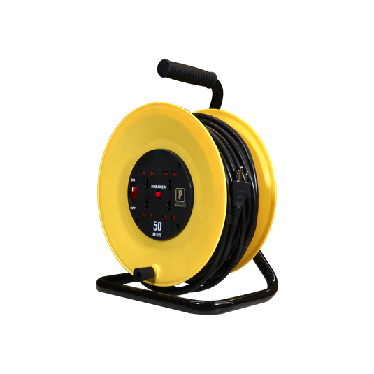 HEAVY DUTY EXTENSION WHEEL 50 METERS 4 GANG UNIVERSAL OUTLET (PHEC700U-50M)