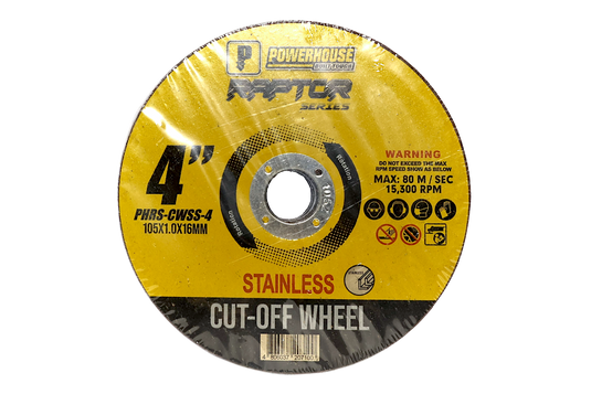 RAPTOR SERIES ABRASIVE CUT-OFF WHEEL FOR STAINLESS - PHRS-CWSS-4