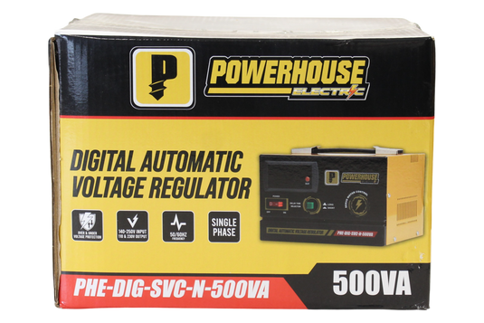 ELECTRIC DIGITAL AUTOMATIC VOLTAGE REGULATOR (SERVO MOTOR CONTROL) VA PHE-DIG-SVC-N-500VA
