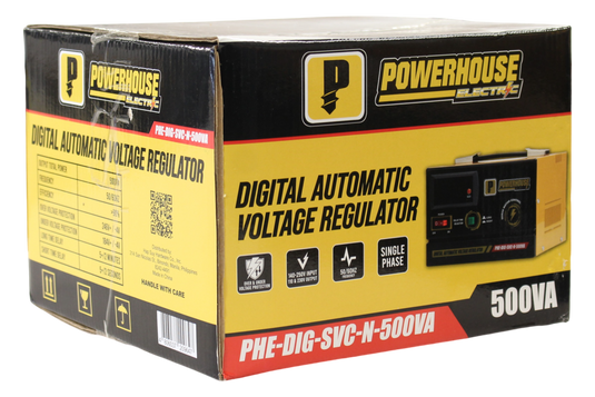 ELECTRIC DIGITAL AUTOMATIC VOLTAGE REGULATOR (SERVO MOTOR CONTROL) VA PHE-DIG-SVC-N-500VA