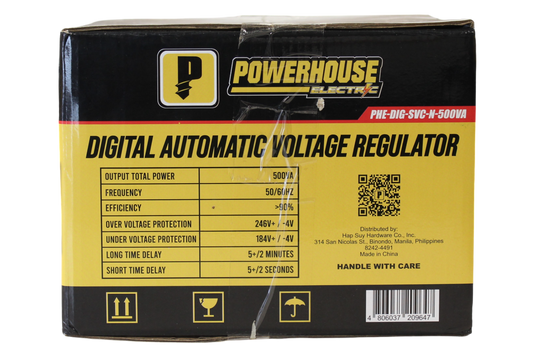 ELECTRIC DIGITAL AUTOMATIC VOLTAGE REGULATOR (SERVO MOTOR CONTROL) VA PHE-DIG-SVC-N-500VA