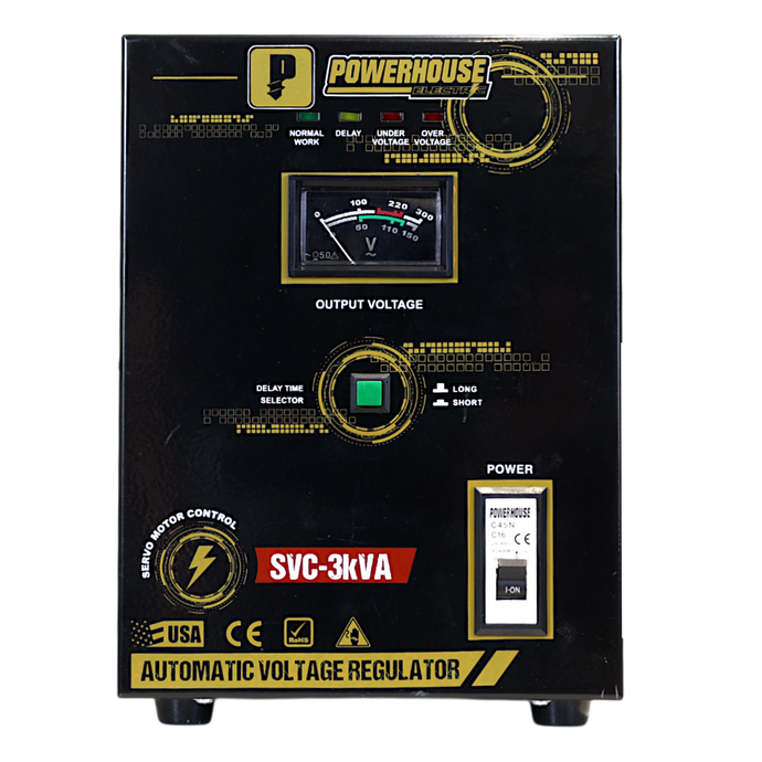 AUTOMATIC VOLTAGE REGULATOR (SERVO MOTOR CONTROL) KVA SVC-3KVA