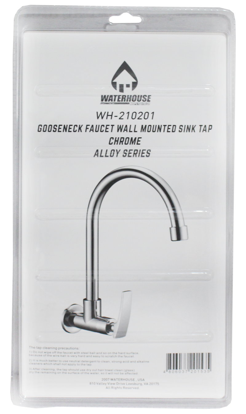 Load image into Gallery viewer, GOOSENECK WALL TYPE 19&quot; FAUCET LONG LEVER HANDLE - WH210201
