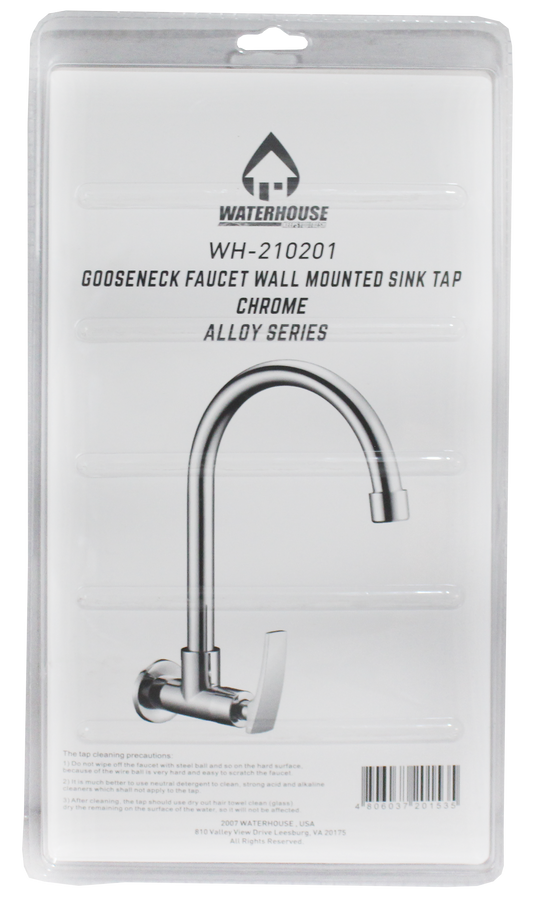 GOOSENECK WALL TYPE 19" FAUCET LONG LEVER HANDLE - WH210201