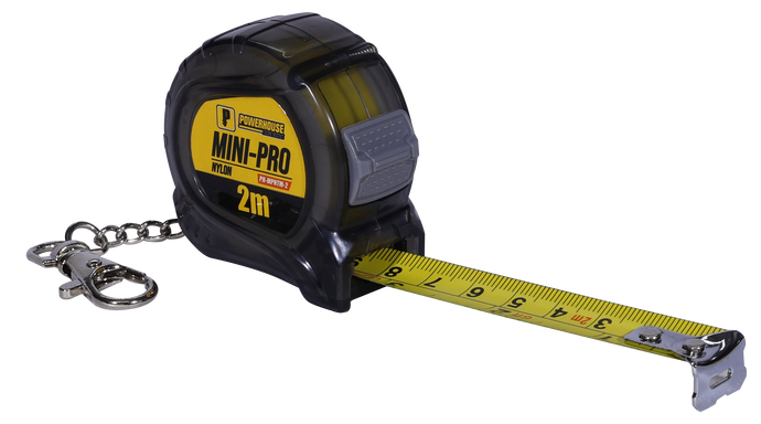 POWERHOUSE MINI PRO NYLON TAPE MEASURE (2M)
