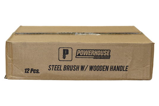 POWERHOUSE STEEL BRUSH W/ WOODEN HANDLE