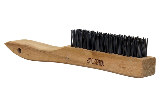 POWERHOUSE STEEL BRUSH W/ WOODEN HANDLE