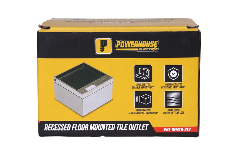 Load image into Gallery viewer, Recessed Floor Mounted Tile Outlet Silver (Box only)
