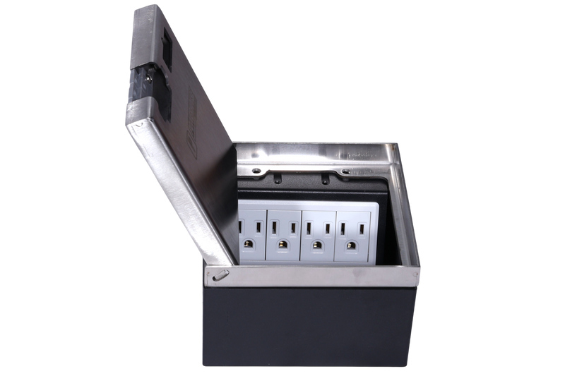 Load image into Gallery viewer, Recessed Floor Mounted Tile Outlet Silver (Box only)
