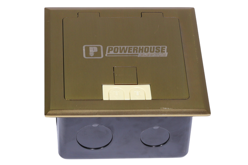 Load image into Gallery viewer, Recessed Floor Mounted Square Outlet Gold (Box only)
