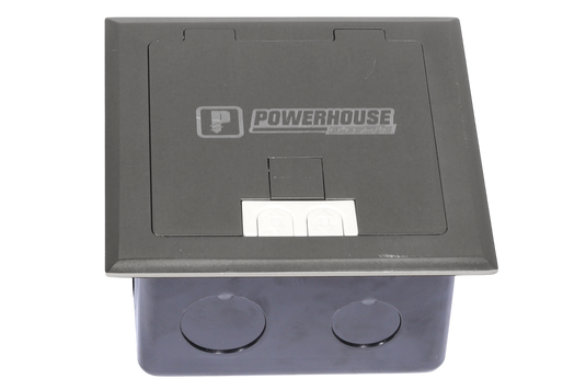 Recessed Floor Mounted Square Outlet Silver (Box only)