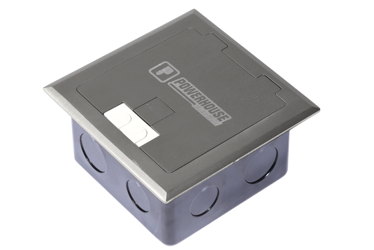 Recessed Floor Mounted Square Outlet Silver (Box only)