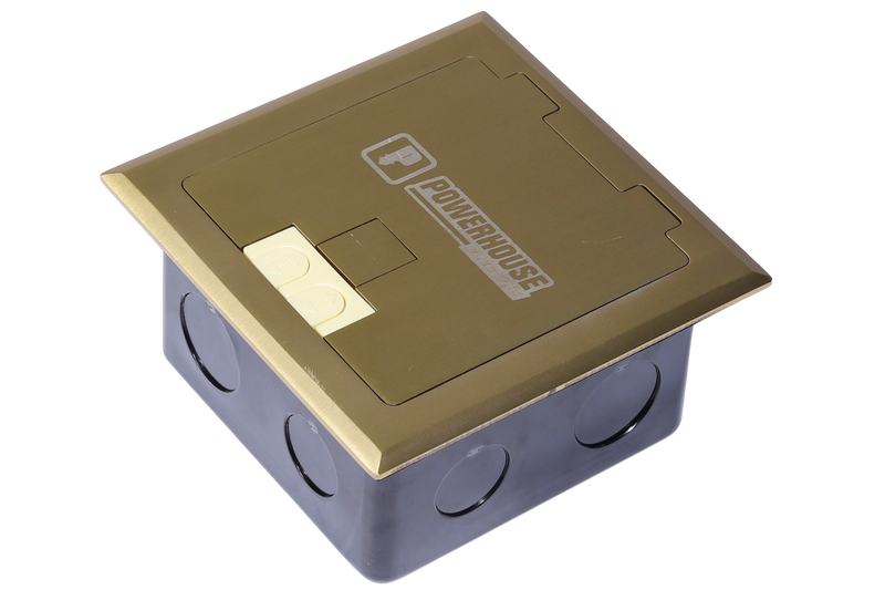 Load image into Gallery viewer, Recessed Floor Mounted Square Outlet Gold (Box only)
