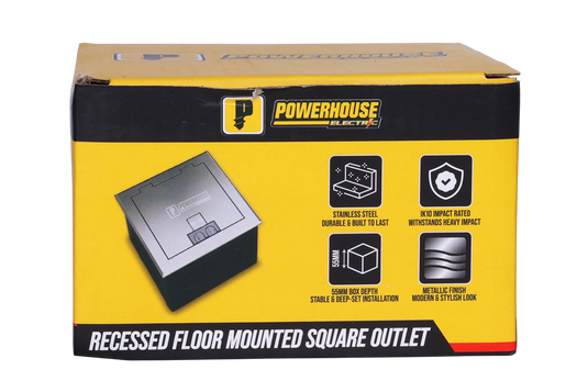Recessed Floor Mounted Square Outlet Silver (Box only)