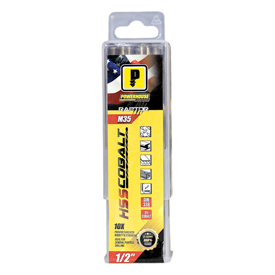 ANSI M35 Cobalt Jobber Drill Bit Tube Pack