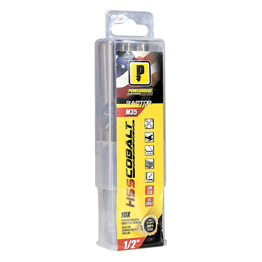 ANSI M35 Cobalt Jobber Drill Bit Tube Pack