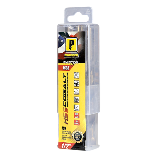 ANSI M35 Cobalt Jobber Drill Bit Tube Pack