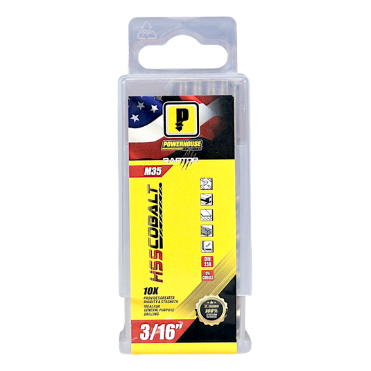 ANSI M35 Cobalt Jobber Drill Bit Tube Pack