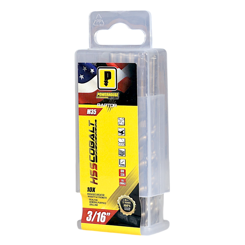 Load image into Gallery viewer, ANSI M35 Cobalt Jobber Drill Bit Tube Pack
