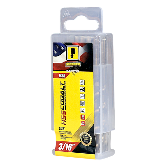 ANSI M35 Cobalt Jobber Drill Bit Tube Pack
