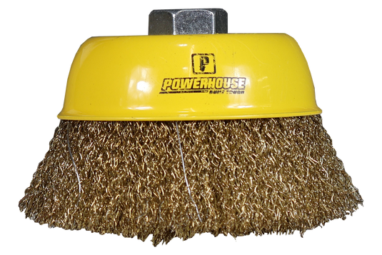 BRUSH CUP PLAIN 2MM (M14) - Plain M14 X 2MM X 4"