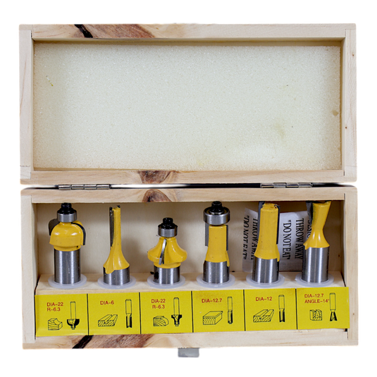 ROUTER BITS 6 PCS/SET - PH-RBSET-1/2-6