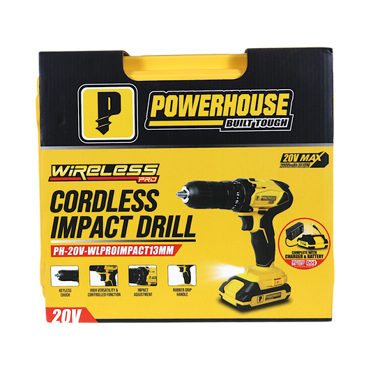 CORDLESS IMPACT DRILL PH-20V-WLPROIMPACT13MM