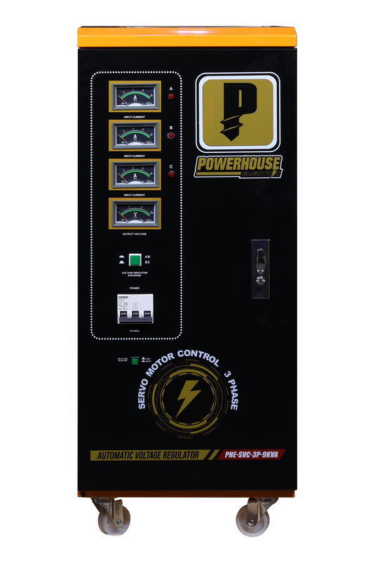 Three Phase Automatic Voltage Regulator (Servo Motor Control) 9,000VA