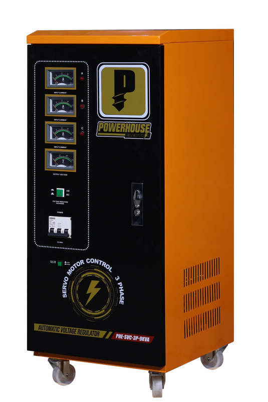 Three Phase Automatic Voltage Regulator (Servo Motor Control) 9,000VA