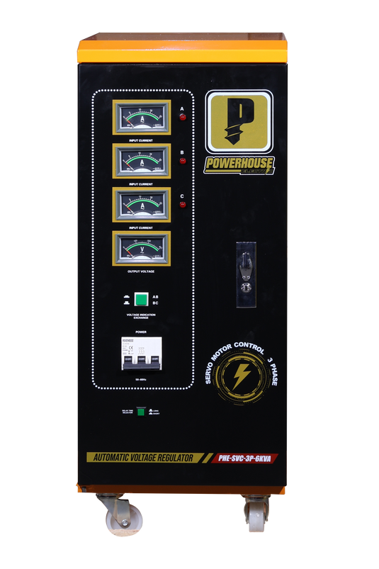 Three Phase Automatic Voltage Regulator (Servo Motor Control) 6,000VA
