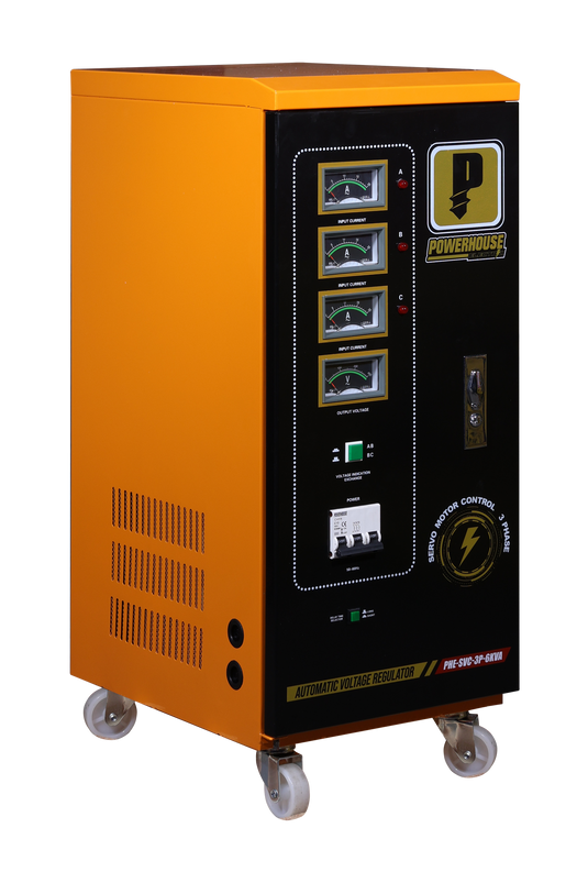 Three Phase Automatic Voltage Regulator (Servo Motor Control) 6,000VA