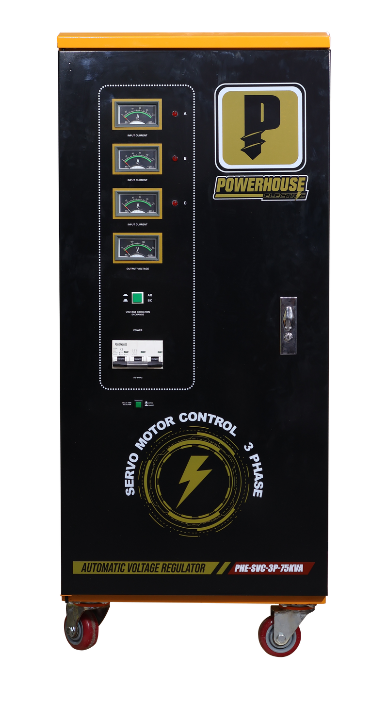 Load image into Gallery viewer, Three Phase Automatic Voltage Regulator (Servo Motor Control) 75,000VA
