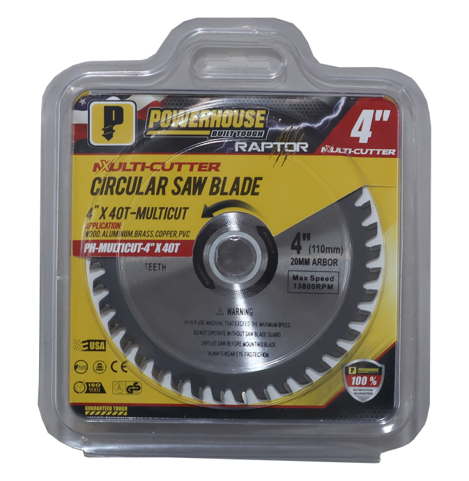 Circular Saw Blade Carbide Multi Cutter Blade - 4X40T