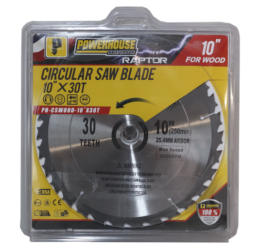 CIRCULAR SAW BLADE - CARBIDE TIP FOR WOOD PH-CSWOOD10X30T