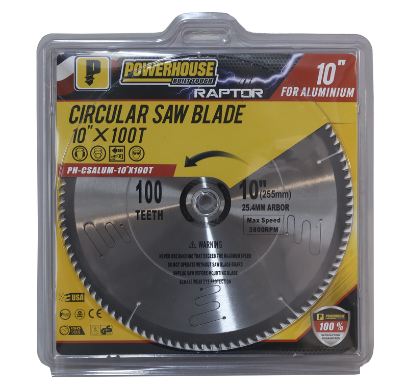 Load image into Gallery viewer, CIRCULAR SAW BLADE CARBIDE TIP FOR ALUMINUM - PH-CSALUM10X100T
