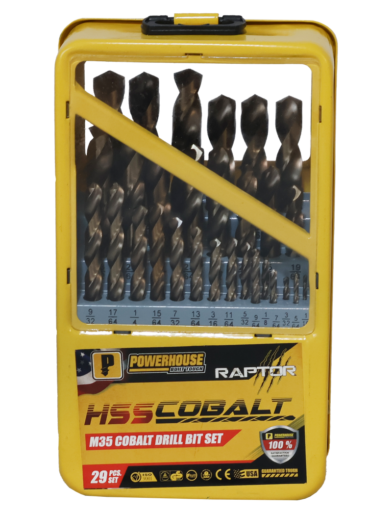 Load image into Gallery viewer, Powerhouse ANSI M35 Cobalt Jobber Drill Bit Tube Pack (Metric)
