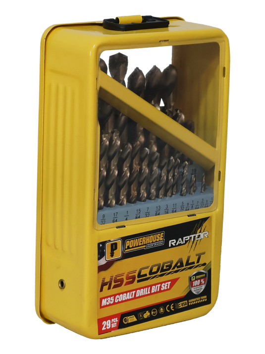 Powerhouse ANSI M35 Cobalt Jobber Drill Bit Tube Pack (Metric)