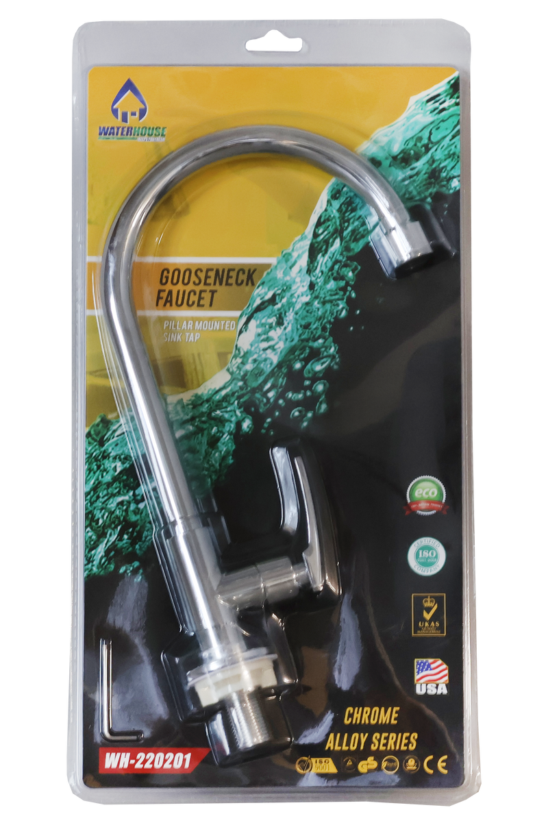 Load image into Gallery viewer, GOOSENECK SINK TYPE 21&quot; FAUCET LONG LEVER HANDLE - WH220201
