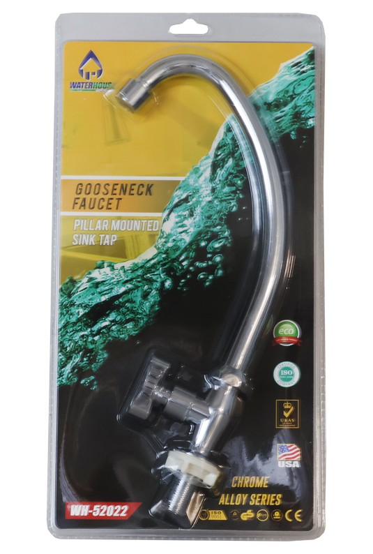 GOOSENECK SINK TYPE 18" FAUCET (CROSS HANDLE) - WH52022