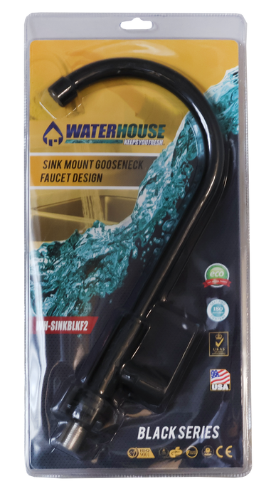 GOOSENECK FAUCET DESIGN F2 MATTE BLACK - WH-SINKBLKF2