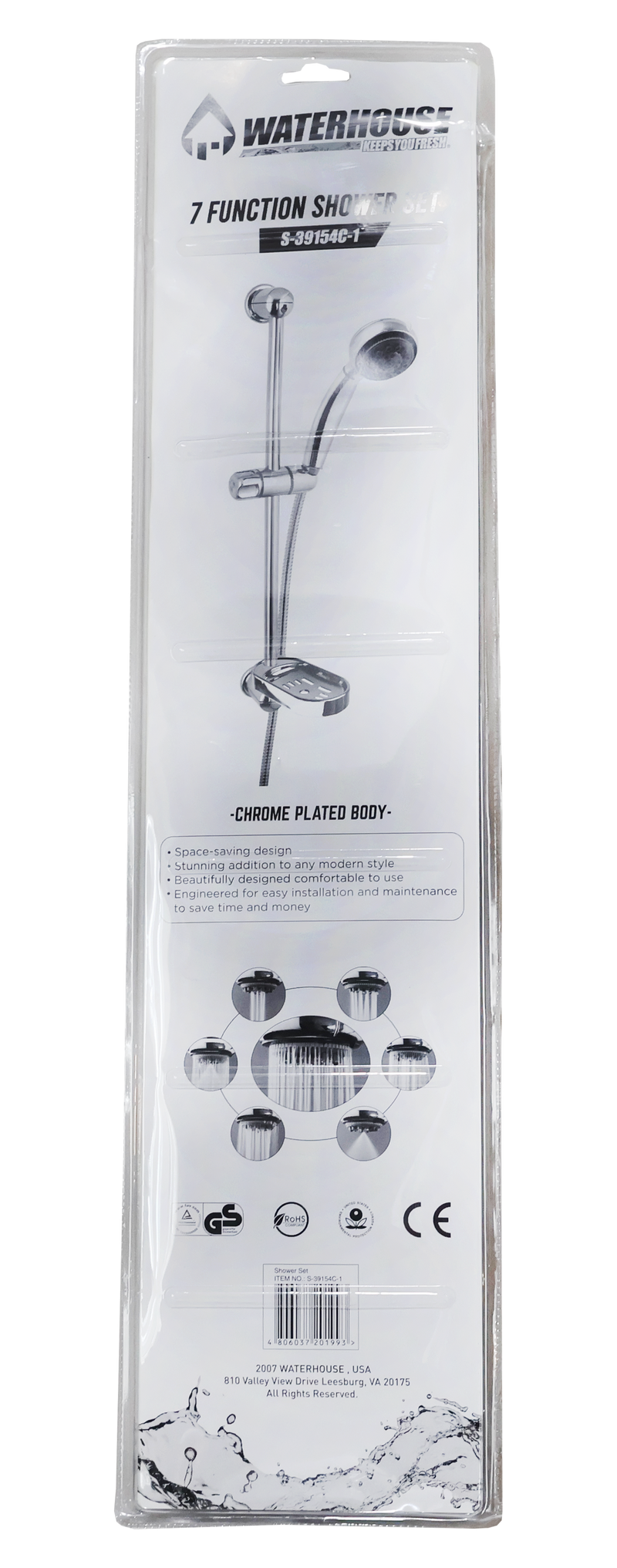 Load image into Gallery viewer, 7 Function Shower Set Chrome S-39154C-1
